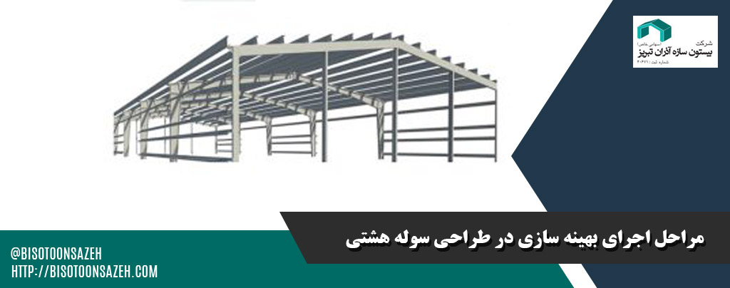 مراحل اجرای بهینه سازی در طراحی سوله هشتی